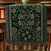 Plant Flower Table Runner with Tassels Jacquard Living Room Cabinet Cover Kitchen Dining Table Runner Party Decoration
