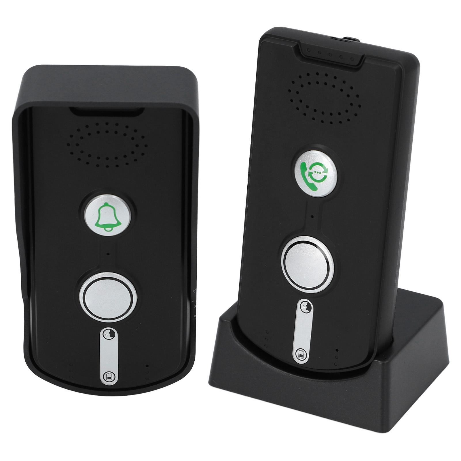 

Беспроводной домофон-звонок 2-сторонняя связь Дальний радиус действия 38 мелодий Регулируемая громкость Комплект домофона для дома Белый