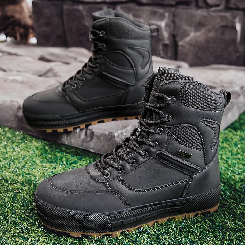 Fashion Vintage-Inspired Anti-Slip Wear-Resistant Men's Motorcycle Protective Shoes outdoor field training hiking shoes
