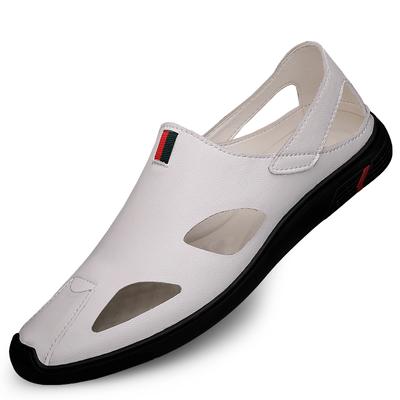 Fashion Genuine Leather Summer Sandals Men's Loafers Slip On Flats Handmade Casual Shoes for Men Moccasins Soft Man Driving Footwear New