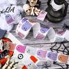 Party Favor Labels Halloween Glitter Ghost Stickers Roll, Self-adhesive Decorative Labels, Colorful Paper for Crafts Sparkly Decals DIY Crafting