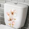 Kreative 3D-Blumen-Toilettenaufkleber, Dimensionale Blumen-Wandaufkleber für das Badezimmer, Wasserdicht, Abnehmbar, Dekor