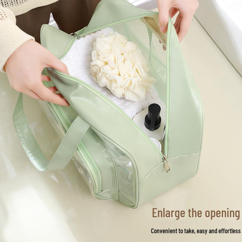 Large Capacity Waterproof Travel Bag with Shoe Compartment - Portable Handheld and Beach Ready.