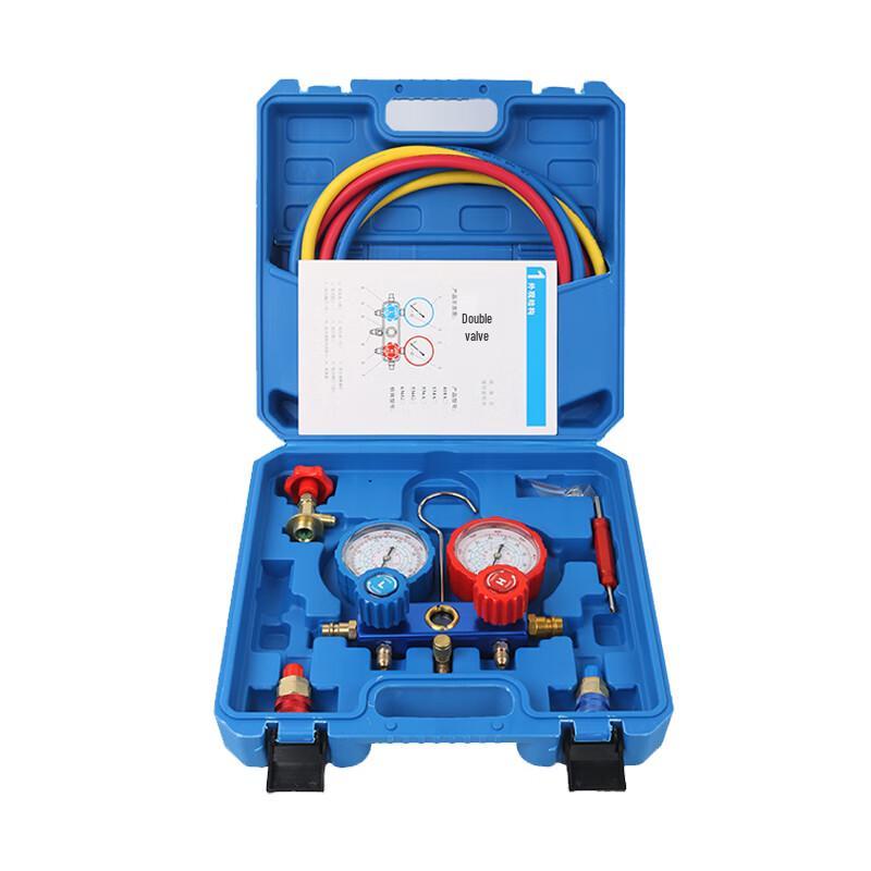 Automotive R134a AC Refrigerant Charging Dual Gauge Set