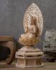 Wooden Buddha Seishi seated Guardian deity of the zodiac for those born in the year of the horse Bosatsu statue, Bosatsu, figure, 22.5cm (wooden