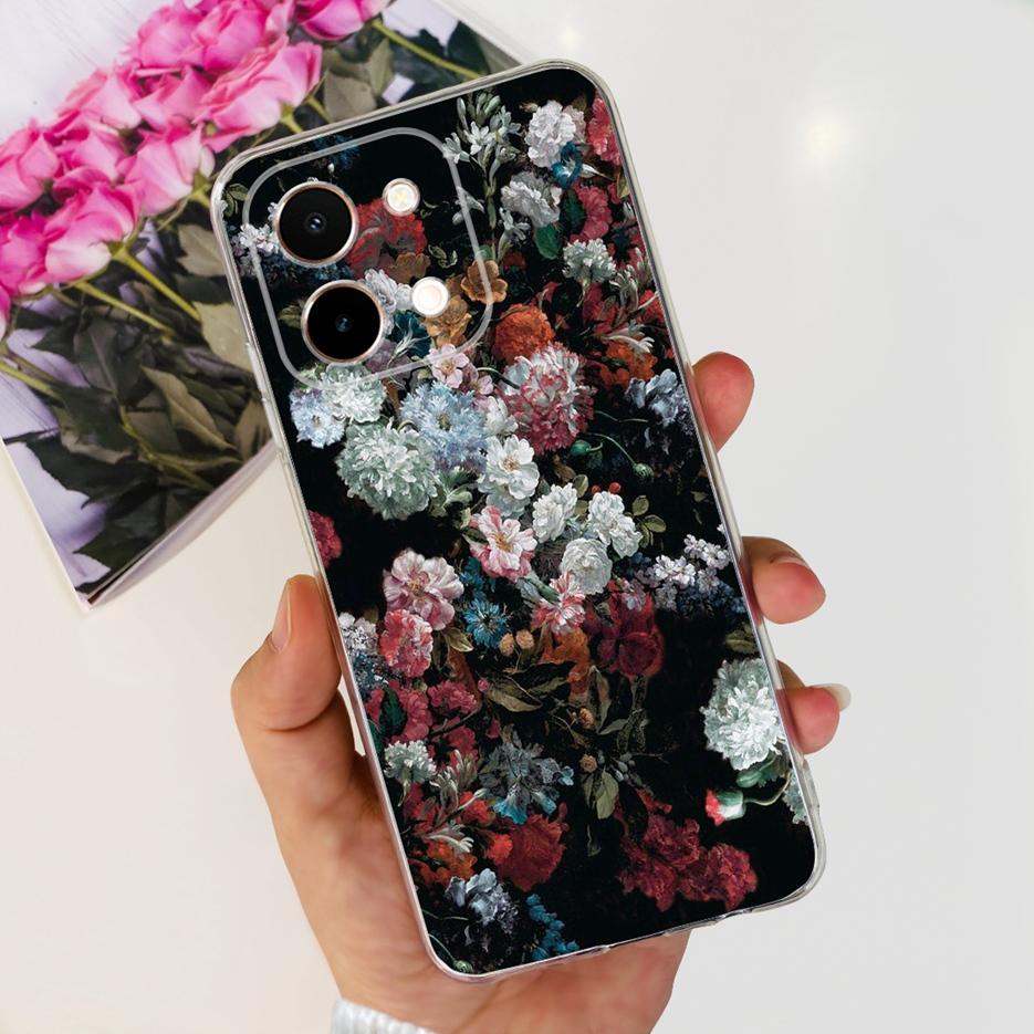 For Vivo Y28 4G Case V2352 Cute Cat Panda Painted Cover Soft Silicone Phone Case For Vivo Y28 Y 28 VivoY28 4G Funda 6.68'' Coque