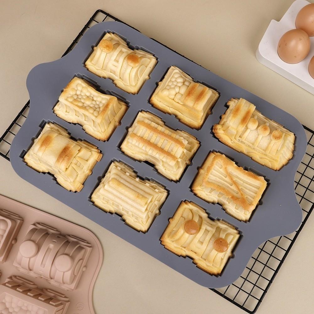 Silicone Ice Cube Tray 9-Tank Design Jelly Mold Multi-Use Mold Cake Mold  Kids Snacks