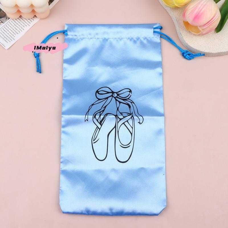 M-Dance Shoes Storage Bag Portable Dance Shoes Organizer Handbag Pouches Satin Dance Shoes Hanging Multifunctional Storage Bag