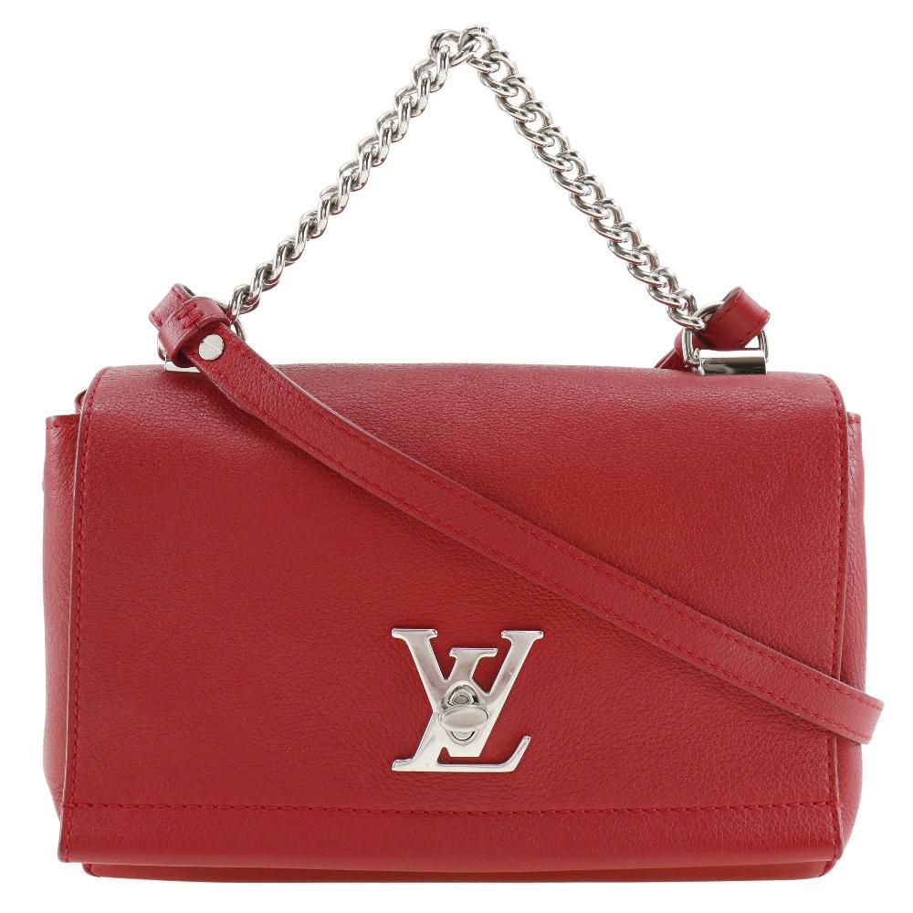 Louis Vuitton Rock Me BB Shoulder Bag M51202 2WAY Ruby Red Calfskin Women Used