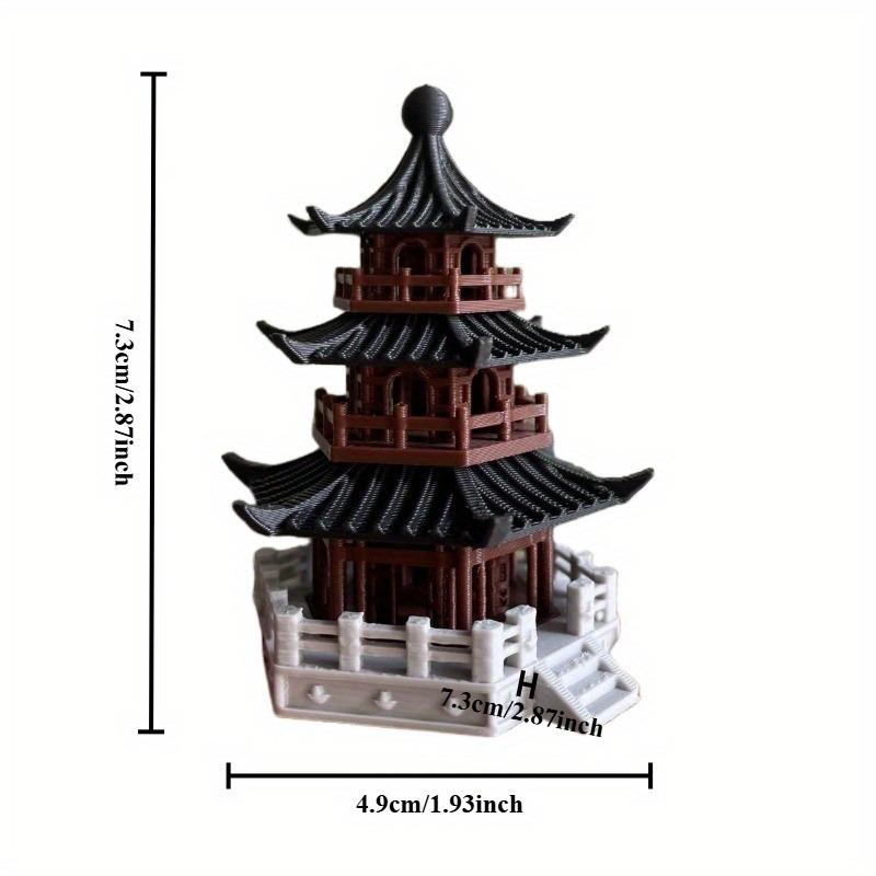 1pc Mini Tower Chinese Ancient Architecture Landscaping Desktop Decoration Models of Micro-landscaping Aquascape Fish Tank