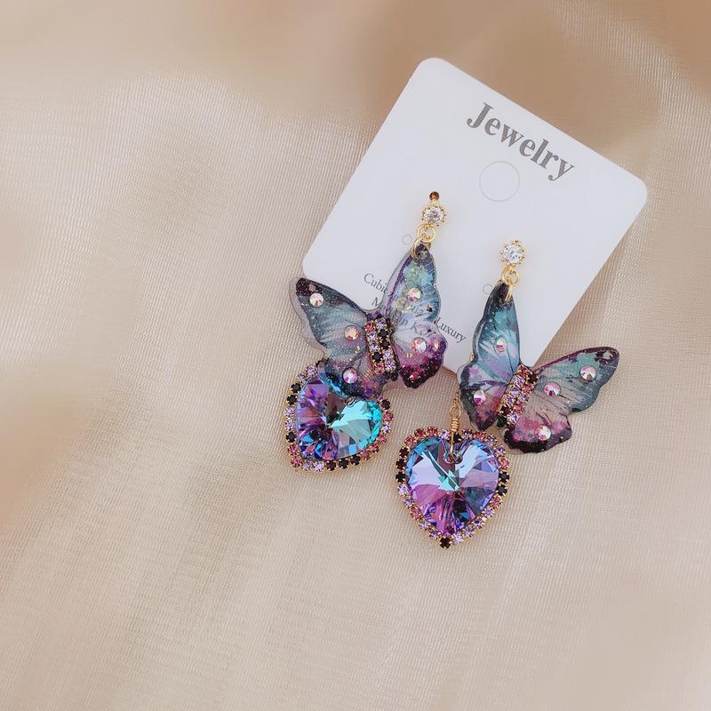 Silver Needle Zircon Geometric Tassel Earrings: Luxurious High-End Fashion Earrings for Women