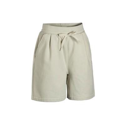 L4L Elevated Solid Color Lace-Up Fleece Training Shorts Women Shorts Dusty-Pink Gray 1388060-273