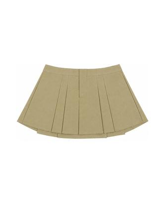 SOFT SEOUL Rough Pleats Skirt_Beige