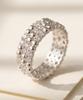 HELENE JEWELRY Silver 925 Triple Cross Cubic Layered Miss Ring (Type A)