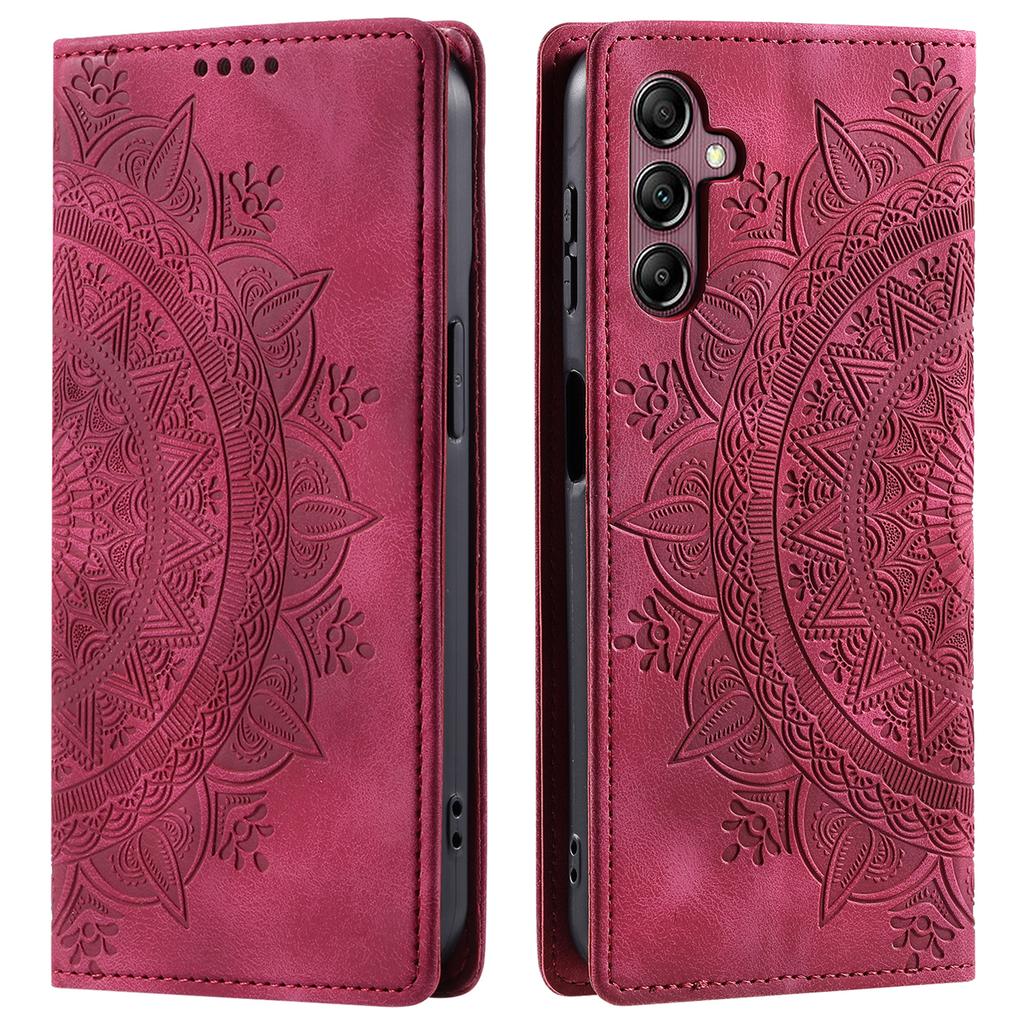 Style 010 Wallet Magnetic Phone Stand Case for Samsung Galaxy S24 FE Imprinted  PU Leather Phone Cover
