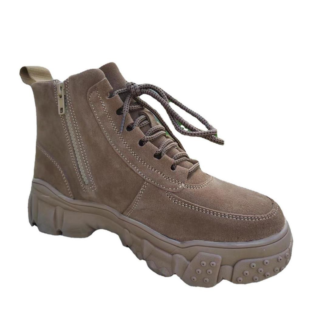 Men's Winter Non-Slip Fur Snow Boots - High-Top Wool and Velvet Outdoor Ice Fishing Shoes