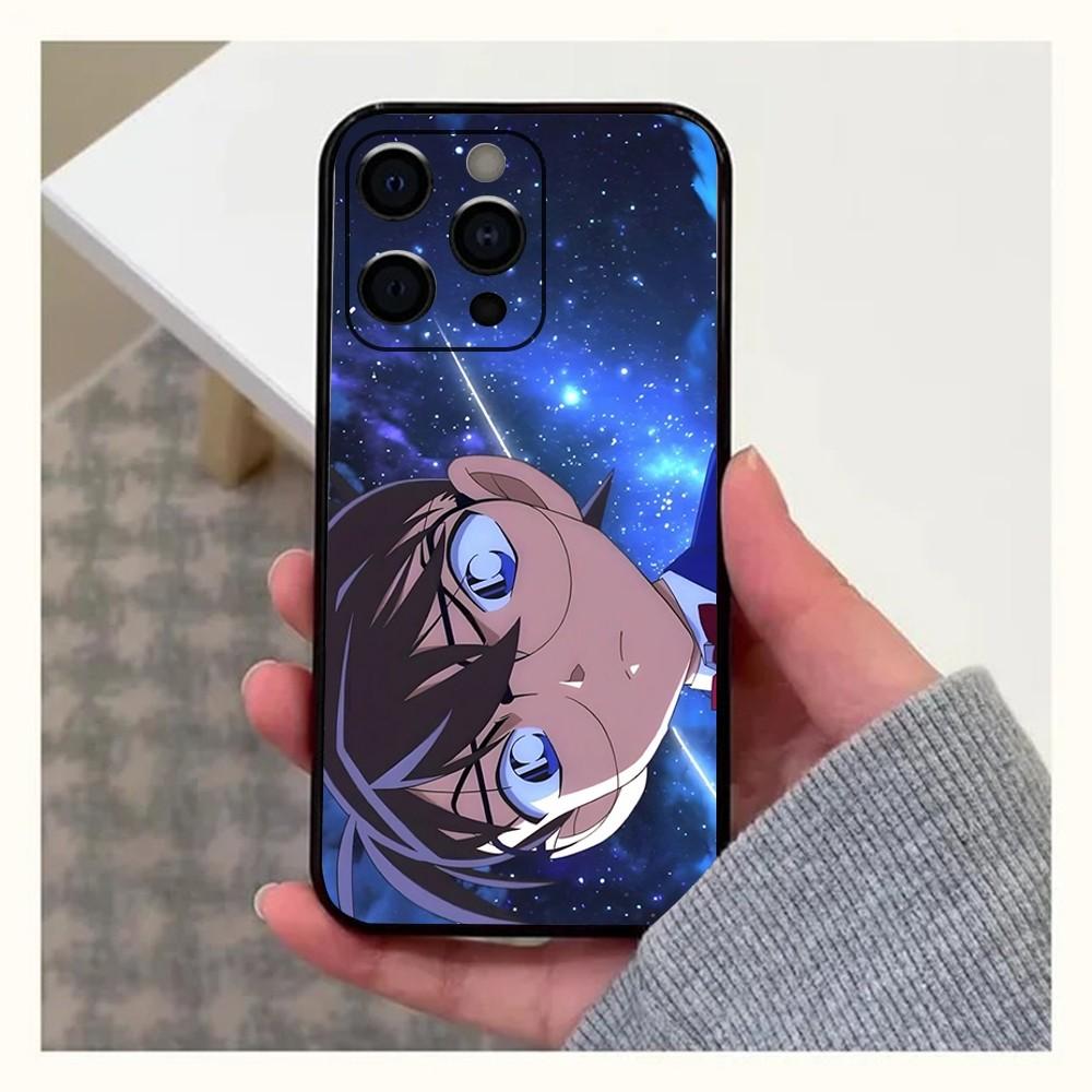 Detective C-Conan Anime Phone Case For Apple iPhone 15,14,13,12,11,Pro,X,XS,Max,XR,Plus,Mini Soft Black Cover