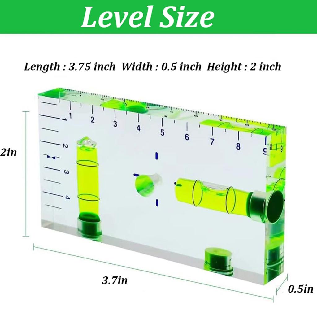 Magnetic Mini Bubble T-Type Level High Precision Transparent Two Directions Spirit Level Mark Measuring Instruments Layout Tools
