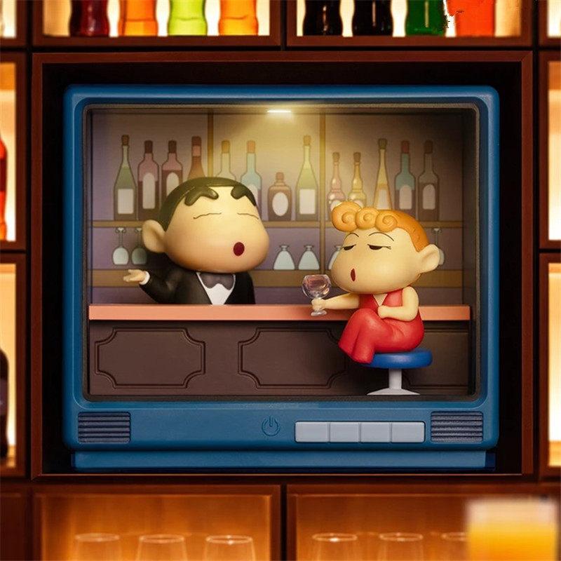 Genuine 52toys Crayon Shin-Chan Retro Tv Series Blind Box Trendy Figure Decoration Model Toy Cute Birthday Gifts