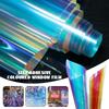 Dichroitischer schillernder Fensterfilm Regenbogen Selbstklebender Glasaufkleber Vinyl Dekorativer Glasaufkleber DIY Heimdekoration Neu
