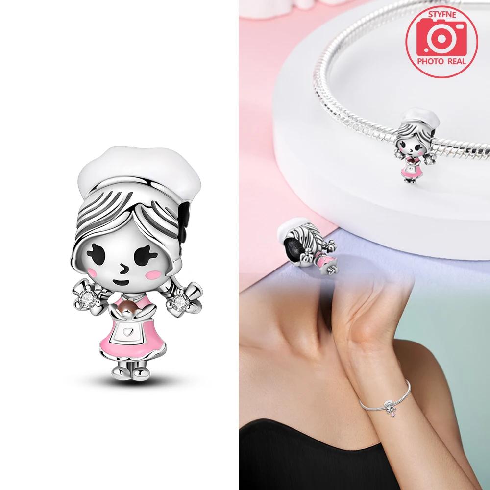 Charms Plata Kimono Girl Pendant Copper Colors For Charms Copper Colors Original Bracelet For Jewelry Making