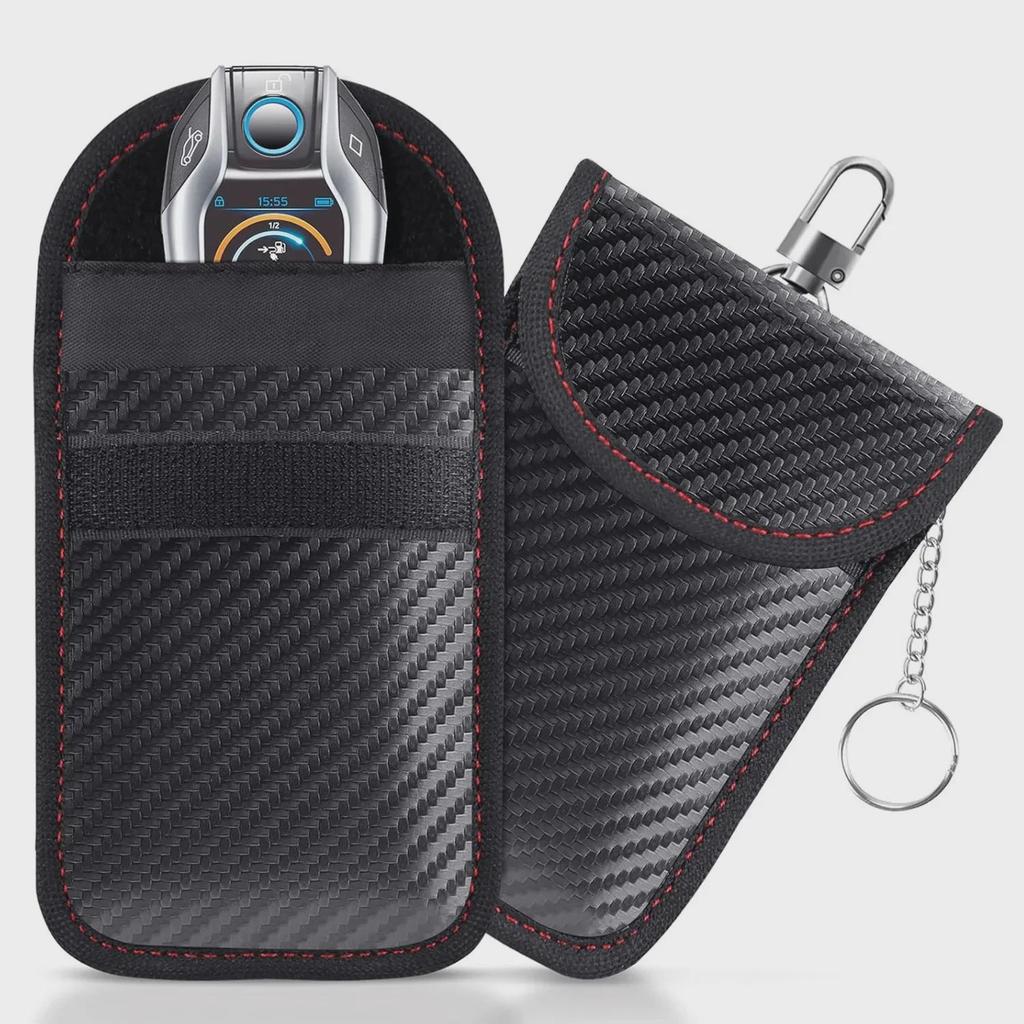 2025 RFID Carbon Fiber Key and Phone Shielding Bag