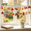 Wooden Turkey Ornament 12/24/36Pcs Thanksgiving Hanging Decoration, Autumn Pumpkin Maple Leaf Decoration Ornament, Harvest Festival Party Decor