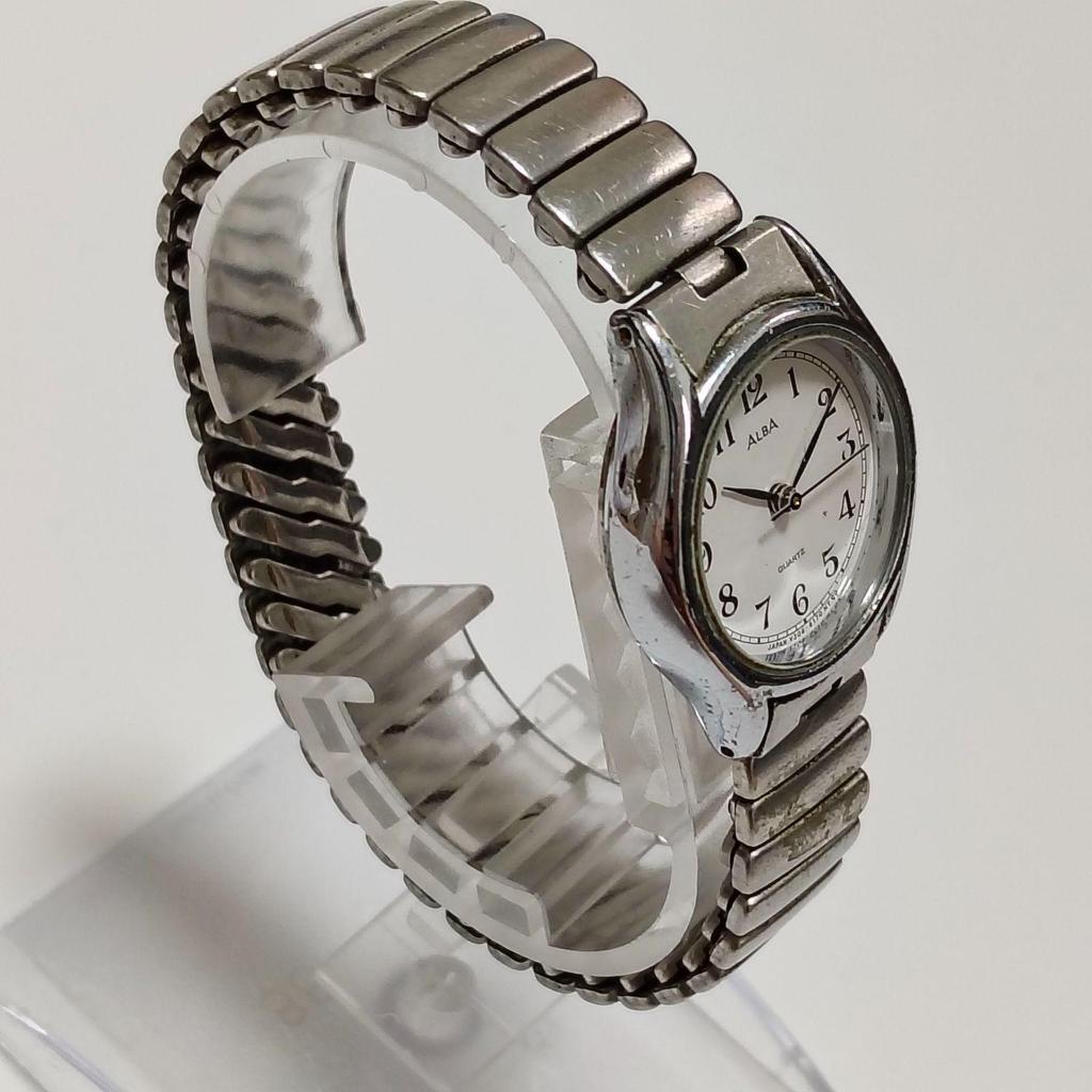 Used ALBA V306-6170 Ladies Watch 24mm Quartz Working Item Elastic Strap