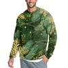 Men's Casual Fashion Printed Round Neck Pullover Sweatshirt