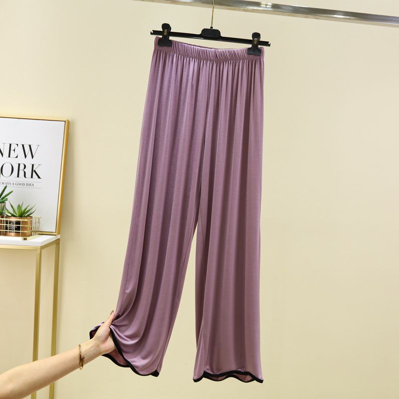 

Модальные тонкие повседневные брюки для пижамы с высокой талией и волнистым узором TARO XL (recommended 80.00 kg-120.00 kg