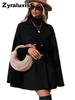 Wool Coat for Women, Autumn and Winter, High-end, Mid-length, Double-buttoned, Loose Fit, Slimming - Cape