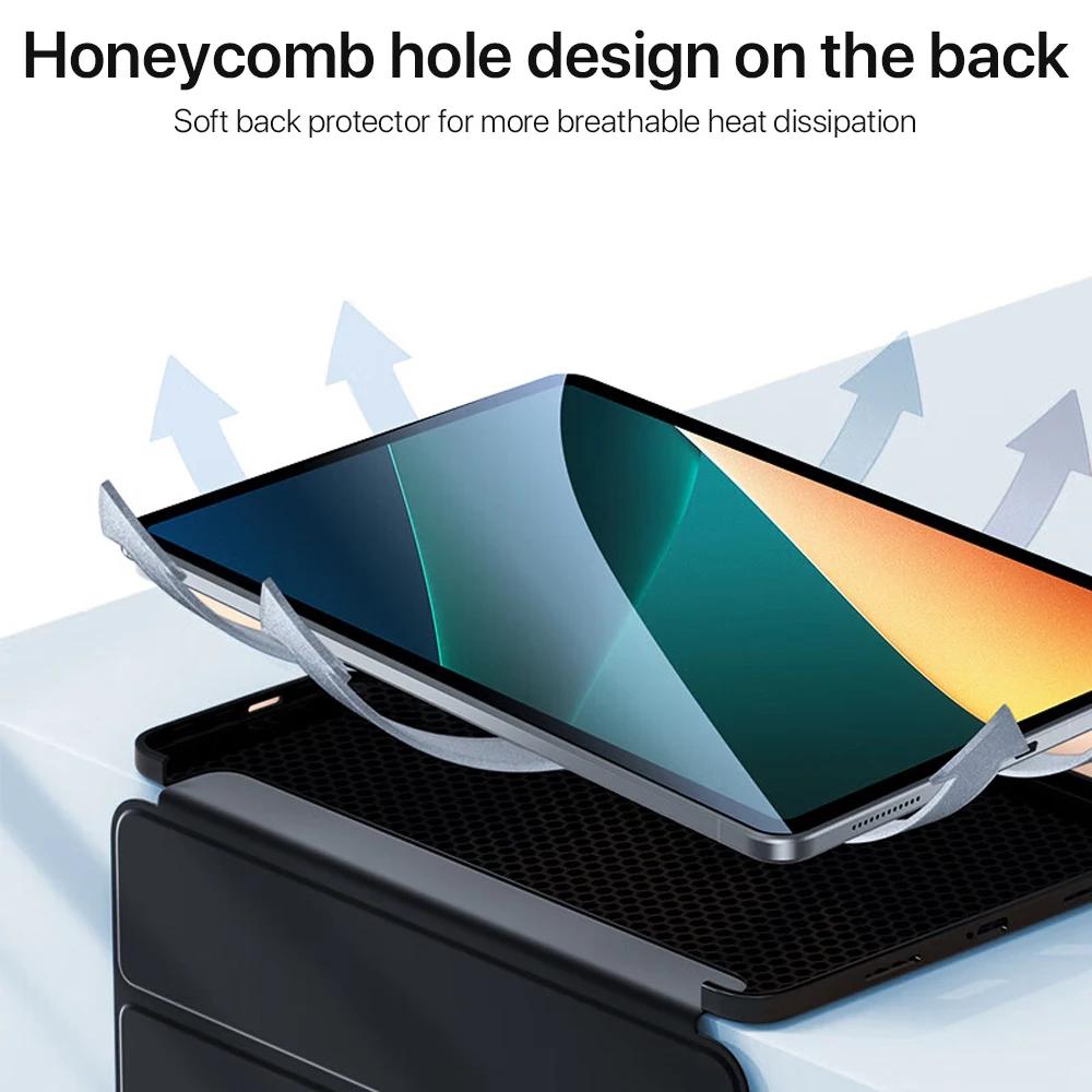 For Samsung Galaxy Tab S10 FE 11 Inch TPU Leather Tri-Folding Stand Magnetic Tablet Cases for Galaxy Tab S10 Fe Cover Funda
