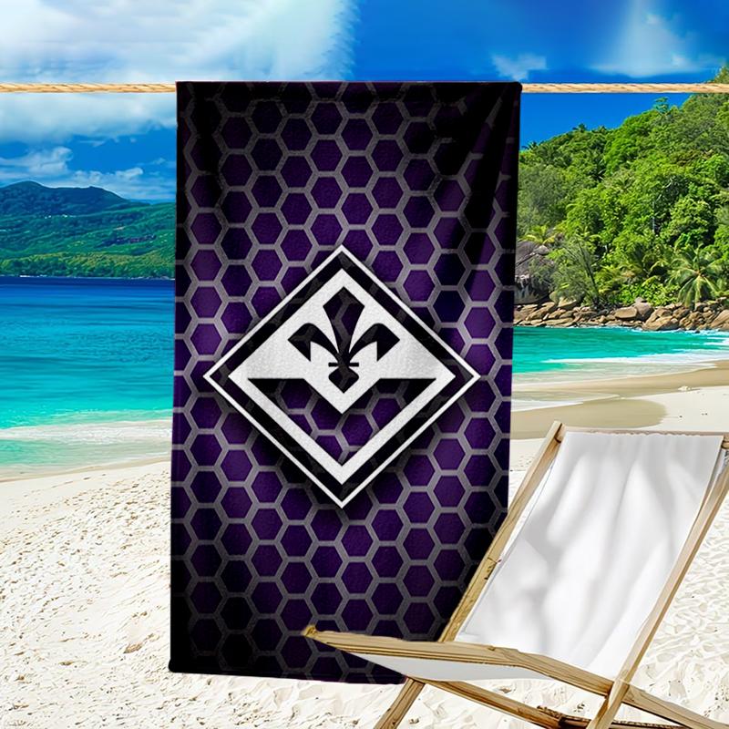 Fiorentina Football Club Beach Towel - Soft, Absorbent Microfiber, Lightweight, Ideal for The Beach, Parties, Travel, Camping fan gifts