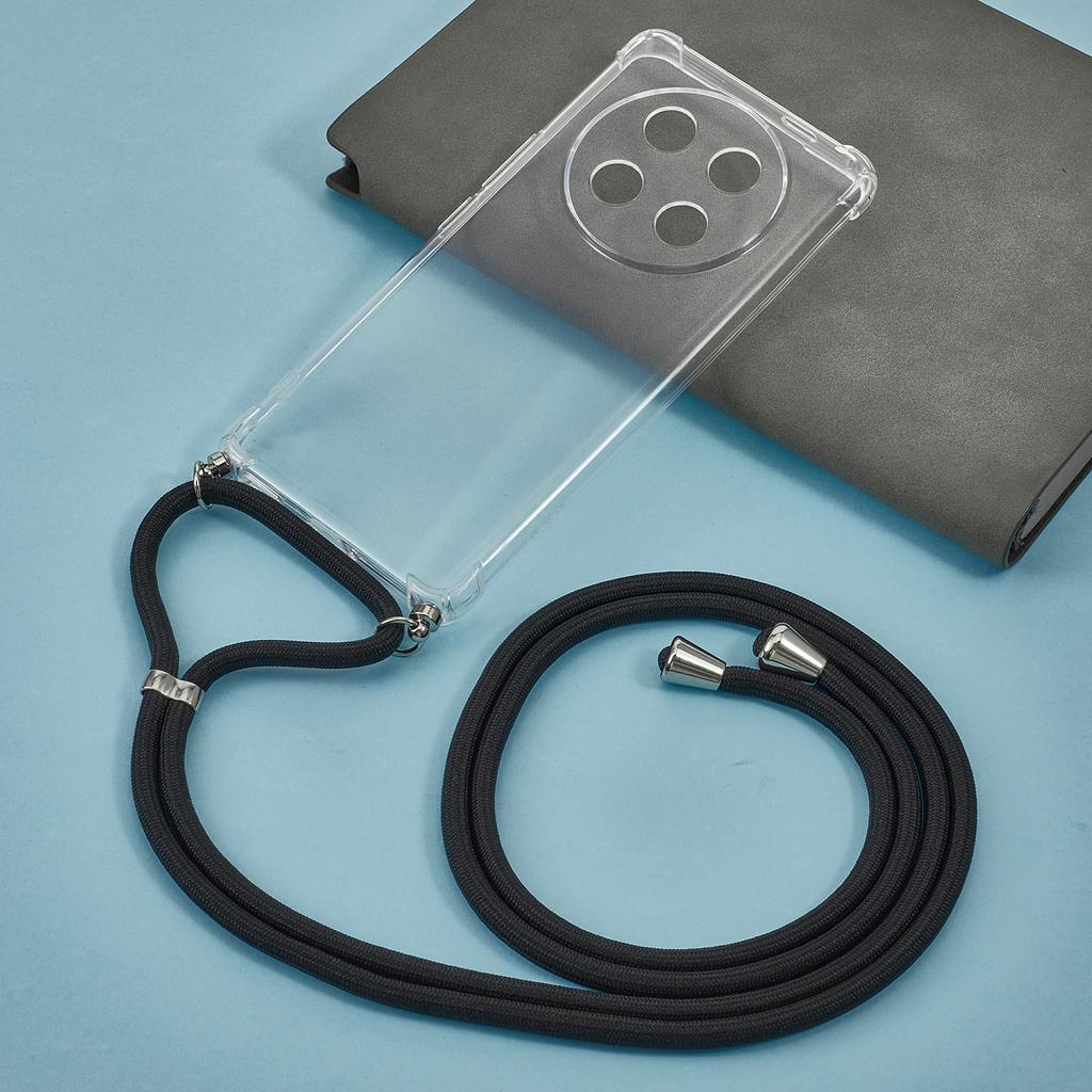 Phone Case For Honor X9c 5G/X60 Pro 5G/Magic7 Lite 5G Reinforced Corner TPU Clear Cover with Lanyard