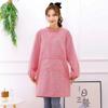 Long Sleeve Apron Women Plaid Simple Waterproof Oil-proof Breathable Household Aprons Wear-resistant Kitchen Cleaning Tools New