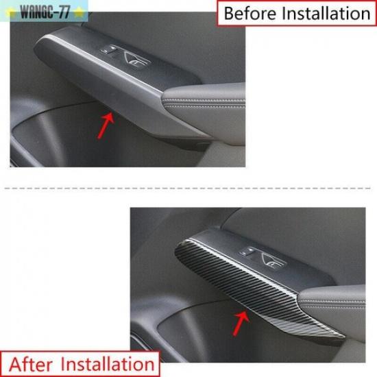 For Acura Integra -2024 Carbon Fiber Interior Door Armrest Panel Cover New