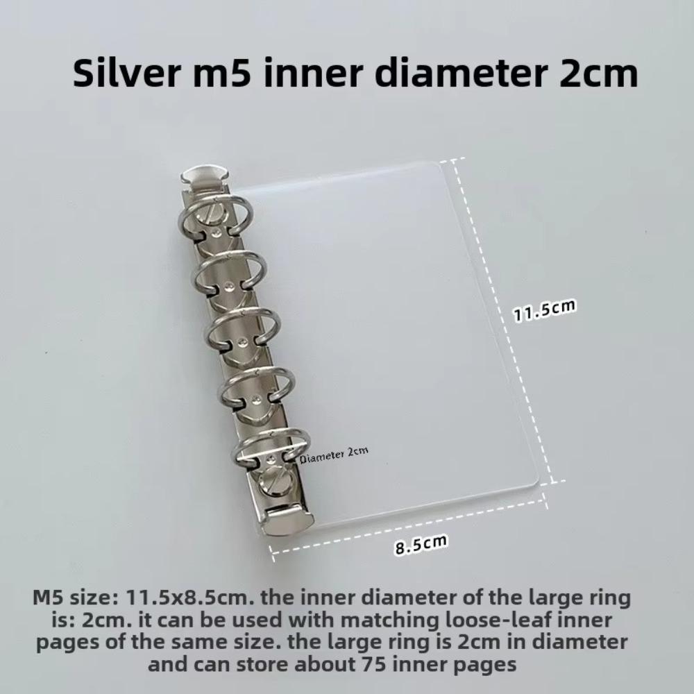

M5 A7 Loose Leaf Side Insert Board Pad Secondary Ring Handmade Clip Binder Clip Office Supplies Stationery DIY Partition