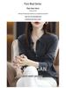 Women's Long-Sleeve Pure Wool Cardigan: Slimming, Fashionable Knitwear with Shirt Collar