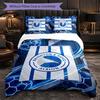 Brighton & Hove Albion Football 3 Piece Bedding Set Soft Duvet Cover Set with Pillowcases Printed Bedroom Decor Set for Home