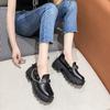 Frühling Herbst Kette Lolita Schuhe Schnalle Mary Janes Schuhe Lackleder Flache Damenschuhe Mädchen Plateau Schuhe
