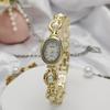 Luxury Brand Oval Dial Quartz Watch Pearl Inlaid Bracelet Watch Fashion Women Dress Wristwatches Relojes Para Mujer Dropshipping