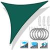 Voile d'ombrage triangulaire Imperméable Voile de jardin Tonnelle 98% Blocage UV Auvent de patio extérieur pour fête avec accessoires d'installation et cordes
