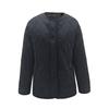Autunno Inverno Nuovo Stile Europeo Americano Trapuntato Semplice Monocolore Girocollo Lento Cotone Cappotto