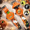 1pc-The Colorful Cartoon Design of Halloween Pumpkin Projection Watch Is An Ideal Halloween Gift for Boys and Girls.