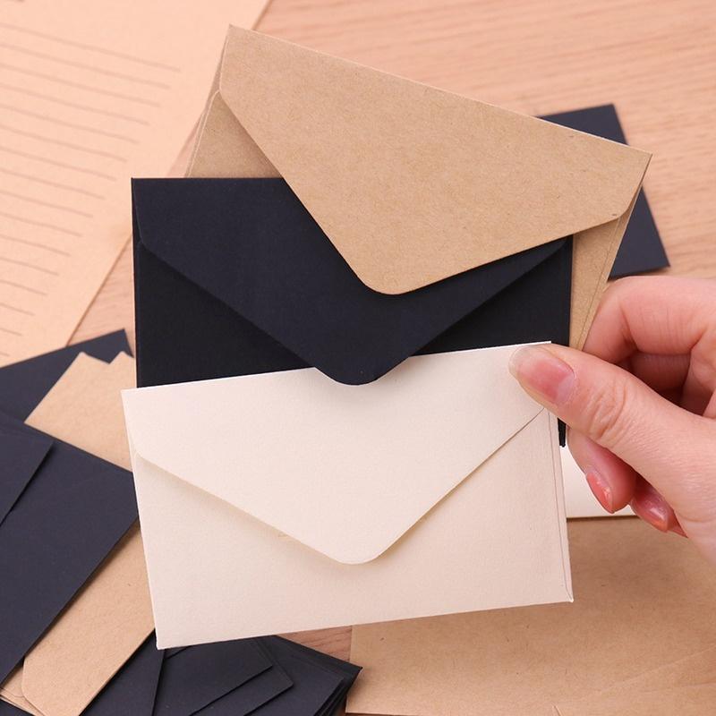 20PCS Blank Mini Kraft Paper Envelopes Wedding Invitation Envelope Gift Envelope