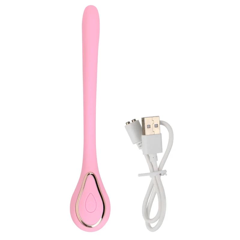 Mini vibrator subțire cu 10 viteze, baghetă pentru masaj pentru clitoris, stimulare vaginală, băț uretral, punct G, masturbator feminin, jucării sexuale erotice