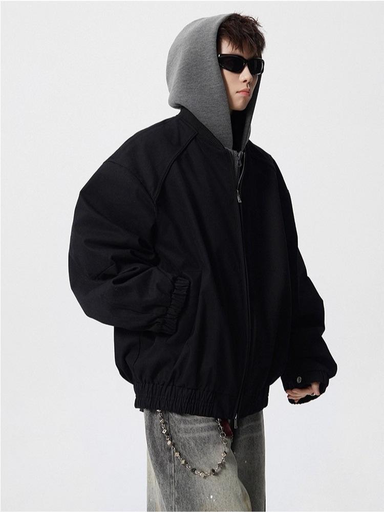 Men's American Hipster Two-Piece Cotton-Padded Jacket: Winter Hooded Streetwear Coat