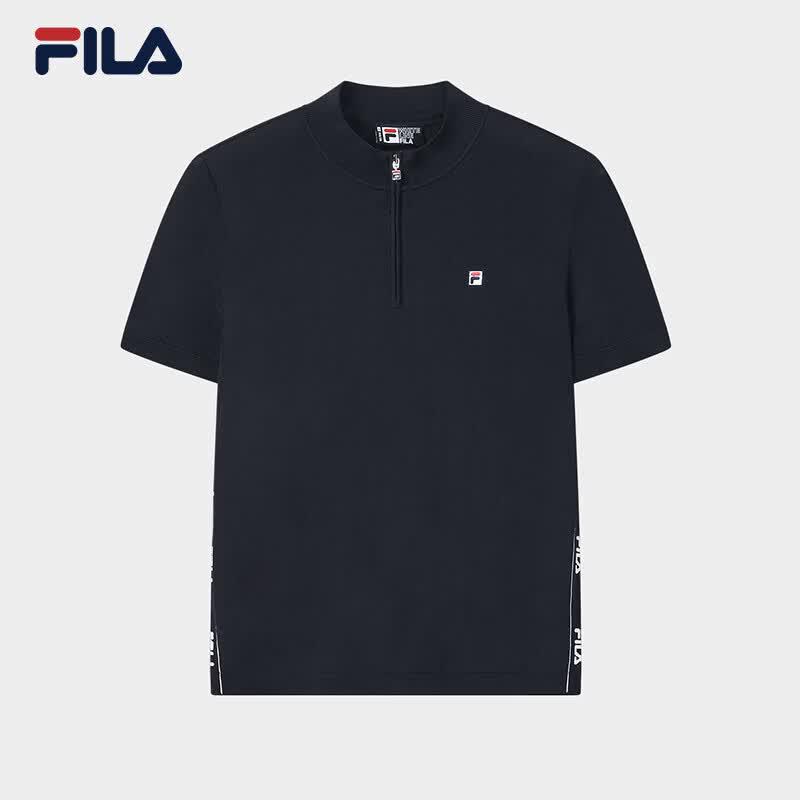 Женский вязаный топ FILA с полумолнией и коротким рукавом XL