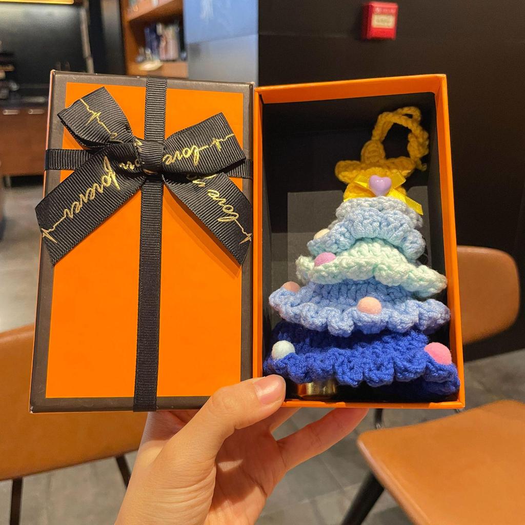 International Yarn Crochet Mini Christmas Tree Car Ornament Gift