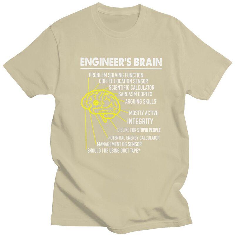 Custom Engineers Brain Engineering Tshirts for Men Short Sleeves T Shirt Cool Tshirts Loose Fit Pure Cotton Tees Gift